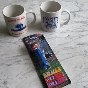 Penn State 1995 Rose Bowl Mugs & PEZ Dispenser